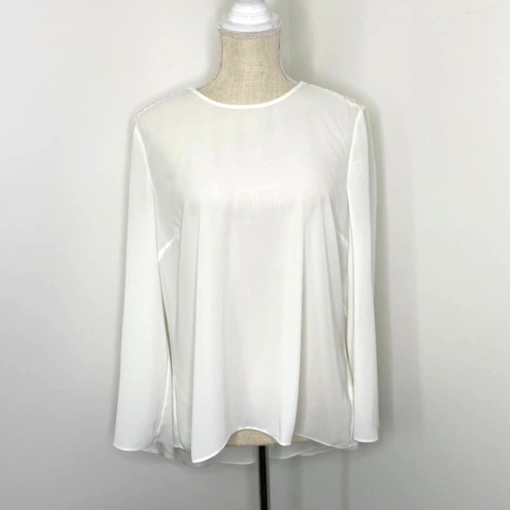 Robert Rodriguez Cape‎ Sleeve Blouse Size 12 White